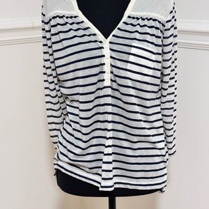 Striped V-Neck Women's Top